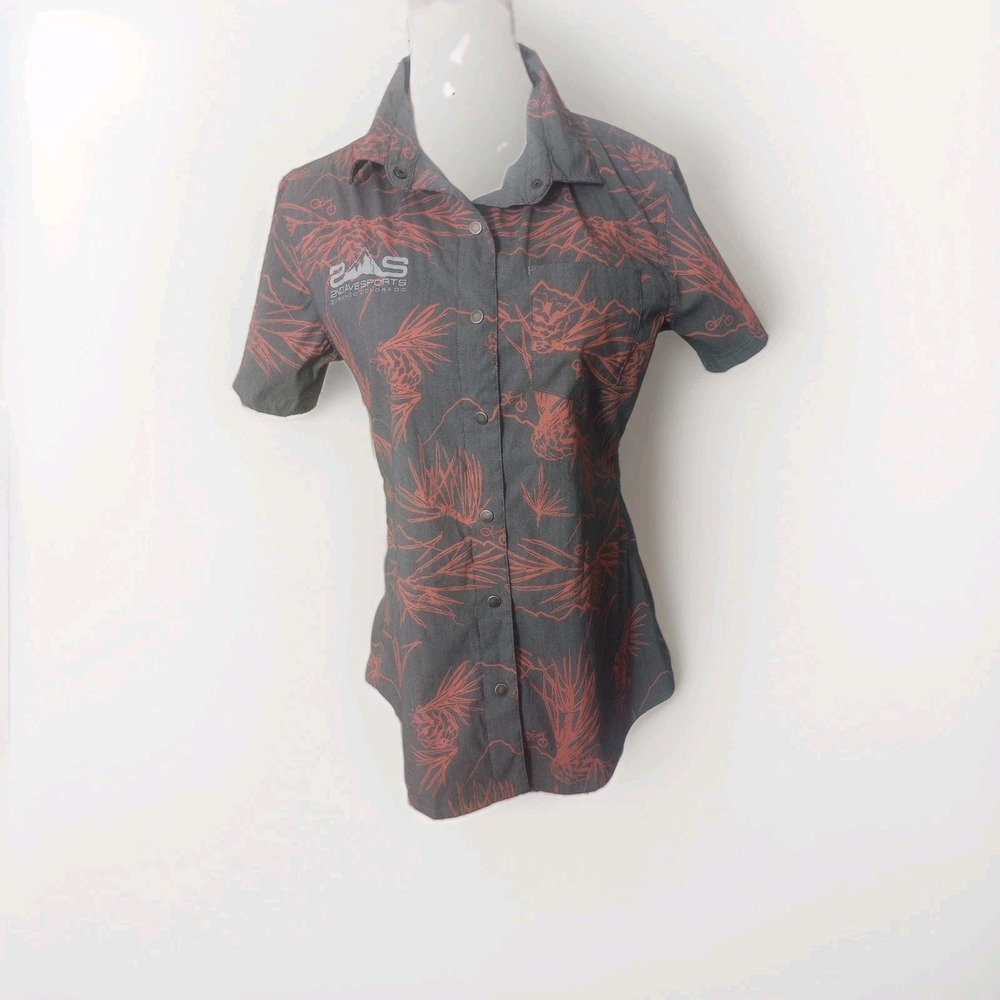 Club Ride Simply Bandara Shirt Women's Small Snap Cycling Mountain Bike Co Logo